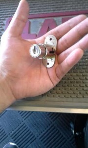 This is how the old sliding door lock looks like.