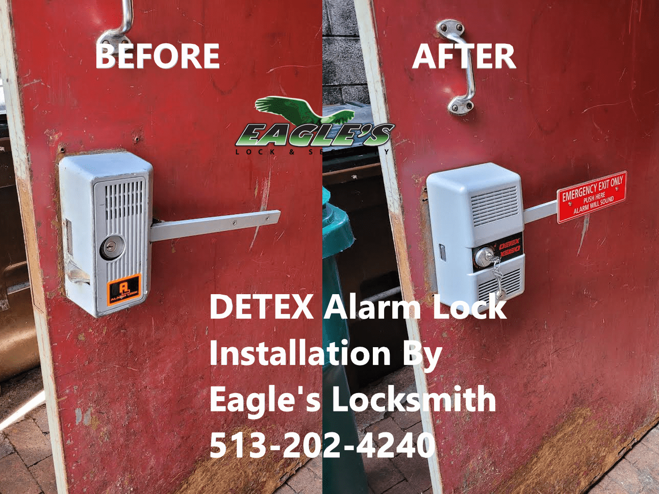 DETEX Exit Control Lock Installation in Springdale, OH 45246
