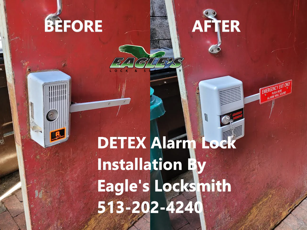 DETEX Exit Control Lock Installation in Springdale, OH 45246