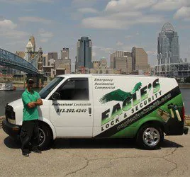 Eagle's Locksmith Cincinnati mobile service van providing emergency locksmith services