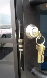 Commercial Interchangeable Cylinder Lock Installation.
